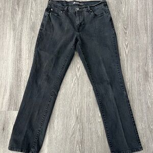 Levi's 505 Black Straight Leg Jeans black washed Women’s size 8